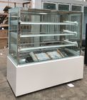 ガラス ショーケース4つの層のパン屋の、6ftの正方形のガラス甘い陳列ケース