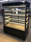 1.5mのパン屋のガラス ショーケース、縦のデザートのケーキのペストリー チョコレート表示冷却装置