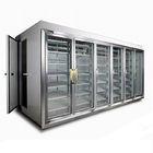スーパーマーケットのgiassのドアの低温貯蔵部屋の冷凍食品の直立した表示冷却装置