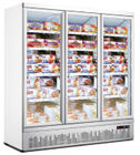 スーパーマーケットの直立物4のガラス ドアの冷凍食品のフリーザー、商業表示冷却装置フリーザー
