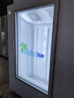 セリウムのガラス ドアの低温貯蔵はアイス・キューブの深いフリーザー大きいエネルギー絶縁材の氷の貯蔵容器を袋に入れた
