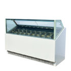9つの皿のファンの冷却を用いる商業アイス クリームの凍結する陳列ケース