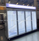 スーパーマーケットのフリーザー2000Lのガラス ドアのアイス クリームの縦の表示冷蔵庫の冷凍庫