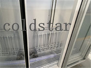 スーパーマーケットのフリーザー2000Lのガラス ドアのアイス クリームの縦の表示冷蔵庫の冷凍庫