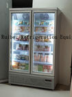スーパーマーケットの冷たい飲み物の表示冷却装置2ガラス ドアの直立したフリーザー