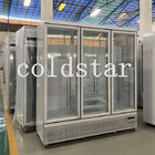 卸し売り商業スーパーマーケット3のガラス ドアは真っ直ぐに冷却装置冷蔵庫の冷凍庫を表示する