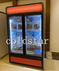 -22Cの商業直立したガラス ドアのフリーザーのショーケースのアイス クリームの表示フリーザー