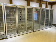 飲み物の表示ショーケースの飲料冷却装置三重のガラス ドアの商業冷却装置