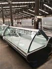 商業曲げられたガラス デリカテッセンのカウンター冷却装置肉冷凍装置の陳列ケース