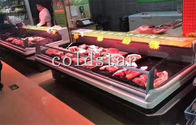 商業開いたカウンター トップのサーブのデリカテッセンの魚の冷たい食糧新鮮な肉の表示冷却装置