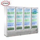 スーパーマーケット4のドア冷却装置ショーケースR290の飲み物のための直立したガラス ドアの表示クーラー