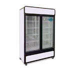 スーパーマーケットの縦のアイス クリーム冷却装置ガラス ドア肉表示フリーザー