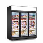 ファンの冷却装置が付いているガラス ドアの冷凍庫の冷凍食品の表示冷却装置