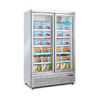 デジタル制御の商業フリーザーのガラス ドア ファンの冷却の冷凍庫は冷凍食品およびアイス クリームを表示する