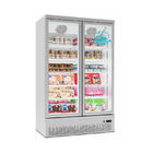 -22Cの直立したガラス ドア冷却装置スーパーマーケットの冷凍食品の表示フリーザー