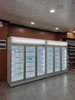 3つのドアのファンの冷却を用いる商業ガラス フリーザーの冷凍食品の表示冷却装置