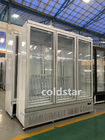 1600L 5つの層の清涼飲料冷却装置陳列ケースのガラス ドアの直立したクーラー