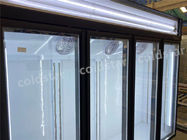 商業直立した飲料によって冷やされているショーケースのガラス ドア冷却装置