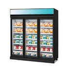3つのドアのファンの冷却を用いる商業ガラス フリーザーの冷凍食品の表示冷却装置