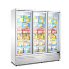 卸し売り商業スーパーマーケット3のガラス ドアは真っ直ぐに冷却装置冷蔵庫の冷凍庫を表示する
