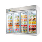 スーパーマーケットの冷凍装置1つの2つの3つの4つのドアの縦の表示冷却装置クーラー