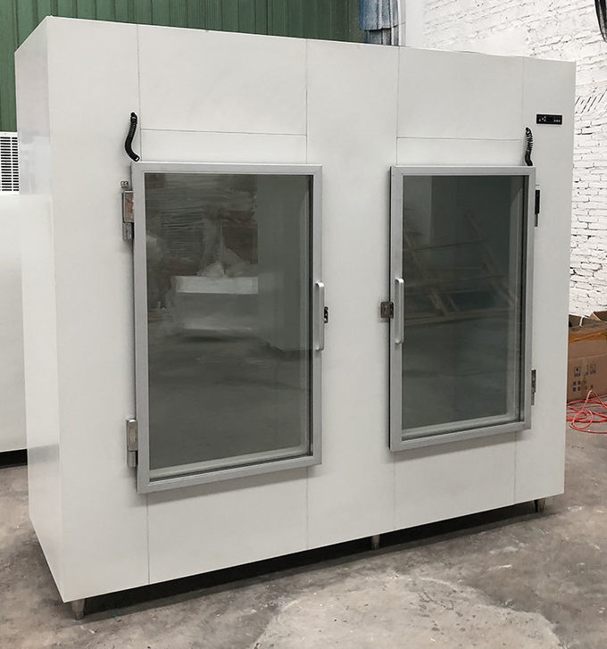 2つのドアの屋内氷のマーチャンダイザーの冷たい壁のタイプ塗られた鋼鉄ボディ6