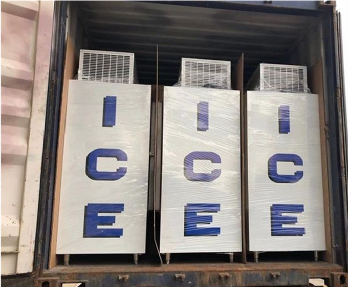 屋外の単一の固体ドア1400Lの氷貯蔵のフリーザー7