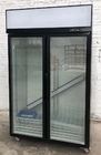 1000L商業ガラス ドアのフリーザーの縦の表示冷蔵庫の冷凍庫