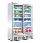 直立した商業飲料冷却装置、最下の台紙の両開きドアの表示フリーザー