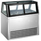 正方形のガラス アイス クリームのショーケースのフリーザー20鍋ファンの冷却のタイプ1730*1068*1250mm