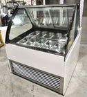 商業18の皿は空冷のアイス クリームの表示フリーザーのイタリアのGelatoのガラス表示冷却装置を