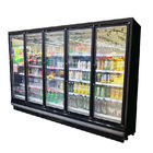 ガラス ドアが付いている商業スーパーマーケットの冷凍の開いたスリラー