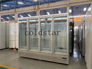 4つのガラス ドアのフリーザーの直立したアイス クリームのショーケースの表示フリーザーのスーパーマーケット冷却装置装置