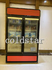 スーパーマーケット-22Cの直立したアイス クリームの陳列ケースR290 2のガラス ドアのフリーザーのショーケース