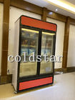 直立したガラス ドアの商業スーパーマーケット冷却装置装置の冷凍食品の表示ショーケースのフリーザー