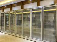 割れたラジエーターが付いている商業ガラス ドアのスーパーマーケットの表示クーラーの空冷冷却装置