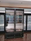 2ガラス ドアの飲み物の飲料冷却装置陳列ケース、スーパーマーケットの両開きドアの商業冷却装置