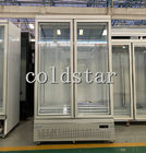 表示冷蔵庫の冷凍庫1000Lの倍のガラス ドアはクーラー冷却装置ショーケースを飲む