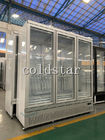 スーパーマーケット3のドア冷却装置ショーケース2~8℃の直立したガラス ドア冷却装置