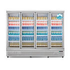 4つのドア ビール飲料冷却装置商業縦の冷たい飲み物の表示冷却装置ガラス ドアのクーラー