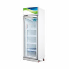スーパーマーケットの縦のアイス クリーム冷却装置ガラス ドア肉表示フリーザー