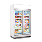 NSFのスーパーマーケットの直立したフリーザーのガラス ドアの陳列ケースのアイス クリーム冷却装置