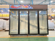 スーパーマーケットの冷凍食品4のガラス ドアの産業直立したフリーザーのショーケース