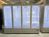 低温のコマーシャル4のガラス ドアの大きいスーパーマーケット冷却装置直立したフリーザー