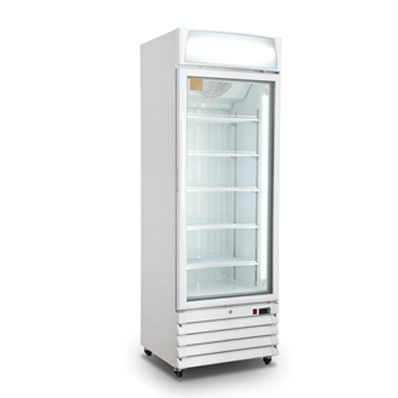 直立したガラス ドアのフリーザーのスーパーマーケット400Lの単一のドアのアイス クリームの表示フリーザー
