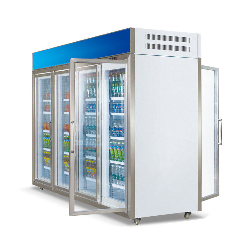開いたタイプ飲料の表示冷却装置ガラス ドアの冷たい飲み物の冷却装置およびフリーザーを前後コンビニエンス ストア