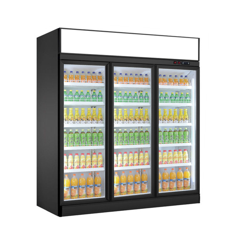 商業飲料のクーラーのスーパーマーケットのより冷たいガラス ドアの飲料は冷却装置ショーケースを飲む