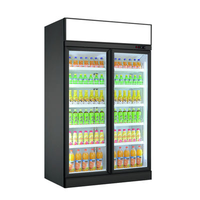 スーパーマーケットの表示冷却装置はガラス ドア ビール冷却装置直立した飲み物の飲料のクーラーを倍増する
